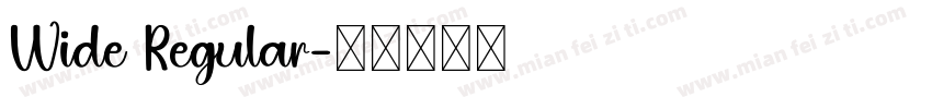 Wide Regular字体转换